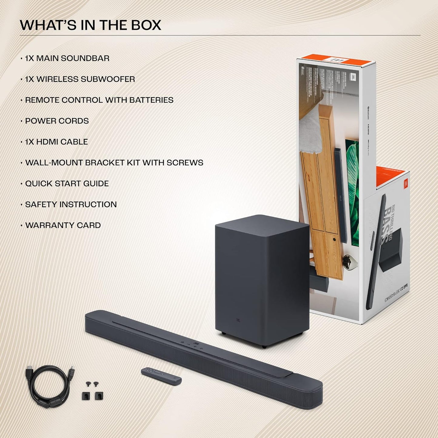 JBL Bar 2.1 -Channel Soundbar with Wireless Subwoofer (JBLBAR21DBM2BLKIN)