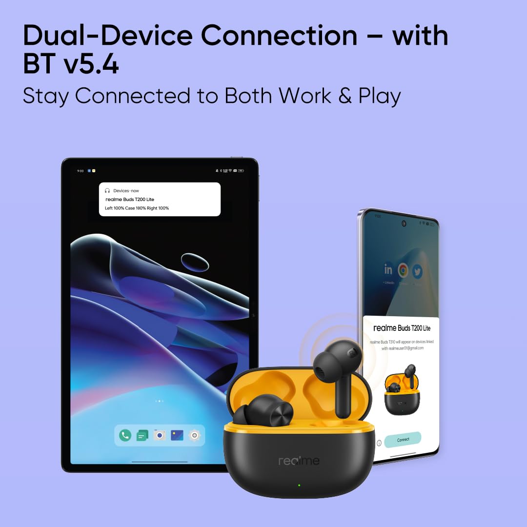 Realme Buds T200 Lite Bluetooth in Ear Earbuds