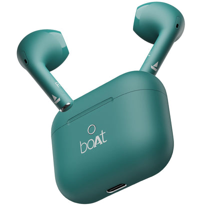 BoAt Airdopes Ace TWS in Ear Earbuds with 35 HRS Playback, 13mm Drivers, Dual Mics ENx & Beast Mode(Davys Green)