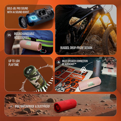 JBL Flip 7 Wireless Portable Bluetooth Speaker (JBLFLIP7BLKO)