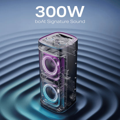 BoAt PartyPal 700 | Bluetooth Speaker with 300W Sound | RGB Lights, 6 Hours Playback, Karaoke & TWS