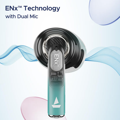 BoAt Airdopes Ace TWS in Ear Earbuds with 35 HRS Playback, 13mm Drivers, Dual Mics ENx & Beast Mode(Davys Green)