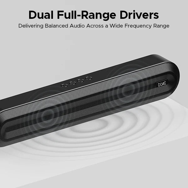 BoAt Aavante Bar Aspire | Bluetooth Soundbar with 10W RMS Signature Sound | 2.0 Channel with 7 Hours Playback, TWS Feature