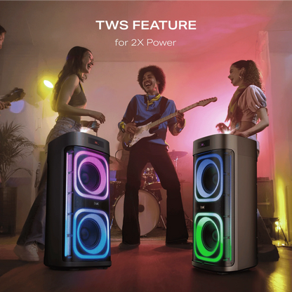 BoAt PartyPal 700 | Bluetooth Speaker with 300W Sound | RGB Lights, 6 Hours Playback, Karaoke & TWS