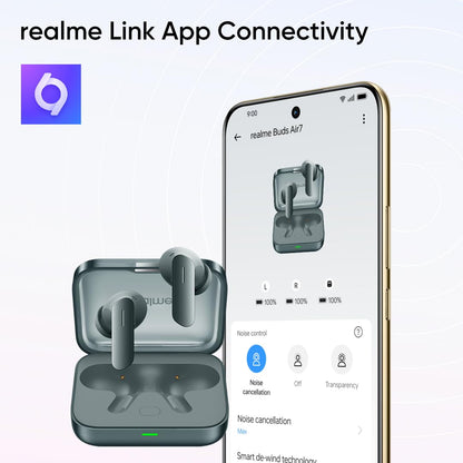 Realme Buds Air7 with 52dB ANC, 12.4mm Driver, 52hrs Playback